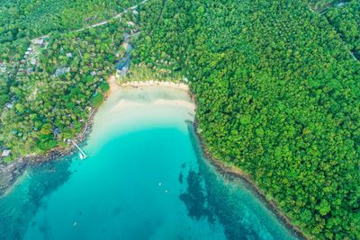 High angle view of swimming pool