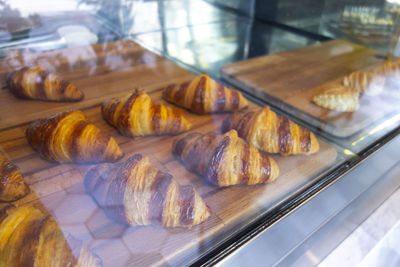 High angle view of food on table