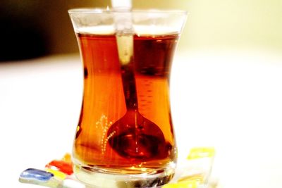 Close-up of drink on table