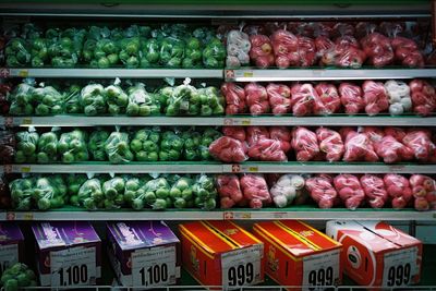 Full frame shot of vegetables in market