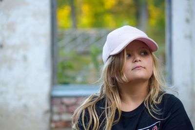 Young woman looking away