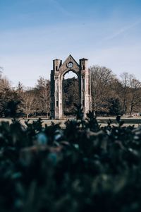 Low angle view of historical building