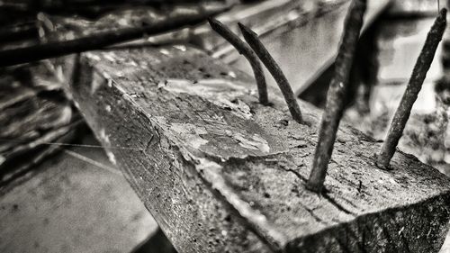 Close-up of rusty chain