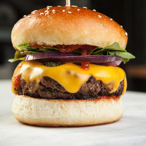 Close-up of burger