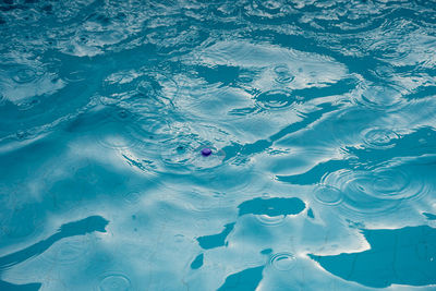 High angle view of rippled water in swimming pool