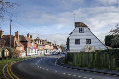 Biddenden high street with historic timber houses