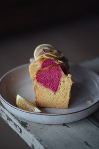 Close-up of cake on plate