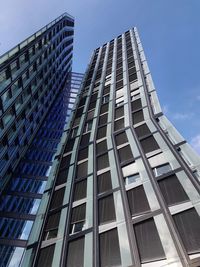 Low angle view of modern building against sky