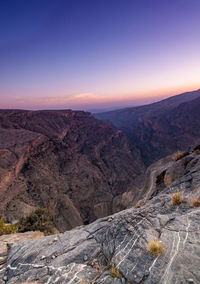 Scenic view of landscape against sky during sunset