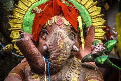 Close-up of buddha statue