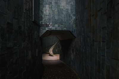 Empty alley amidst buildings