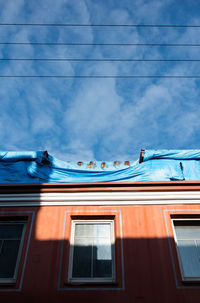 Low angle view of building against sky