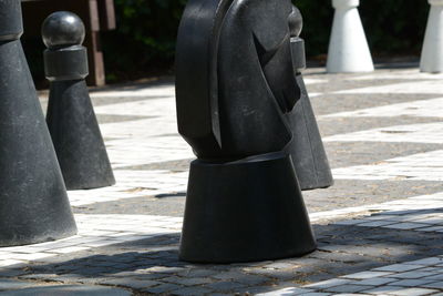 Statue of cross in cemetery