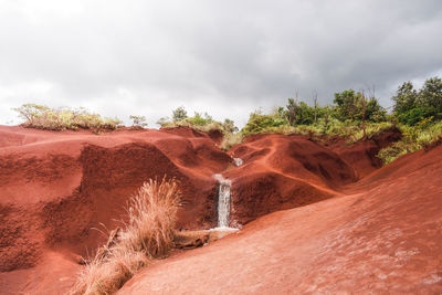 Panoramic view of land against sky