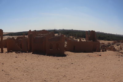 Panoramic view of old town against sky