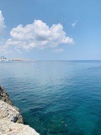 Scenic view of sea against sky