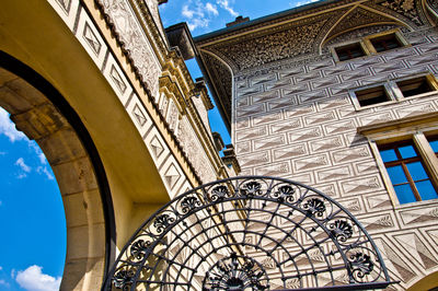 Low angle view of historic building