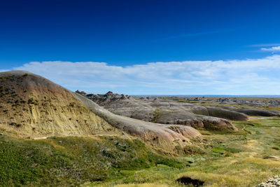 Scenic view of landscape against cloudy sky