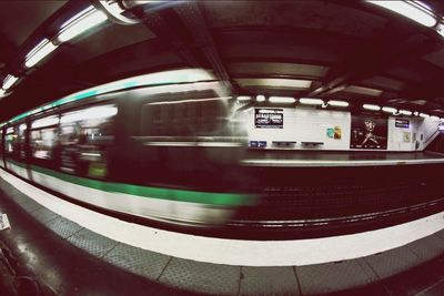 Train at railroad station platform