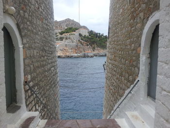 Canal seen through window