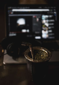 Close-up of drink on table