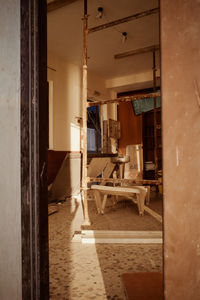 Interior of abandoned building