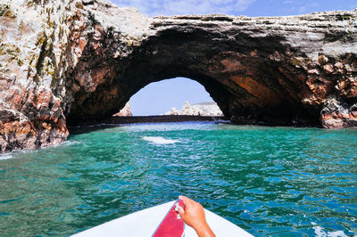 Scenic shot of boat in sea