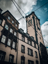 Low angle view of buildings against sky