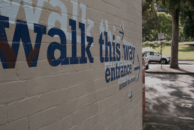 Information sign on wall