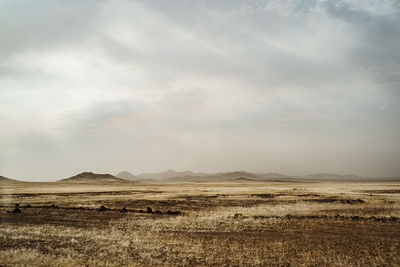 Scenic view of desert against sky