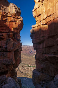 View of rock formations