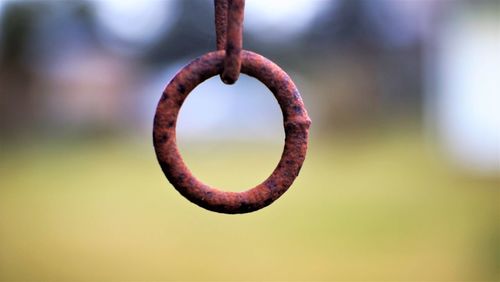 Close-up of rusty chain