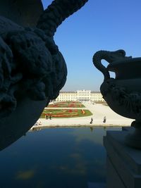 Statue of historic building against sky