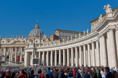 Group of people in front of building