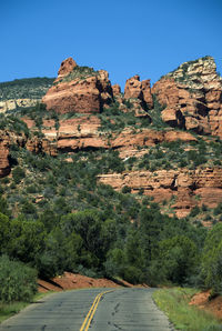 Rock formations on landscape