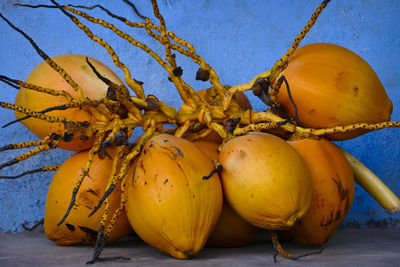 Close-up of fruits on table