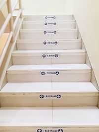 High angle view of text