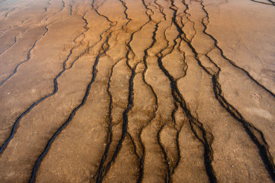 Full frame shot of cracked land