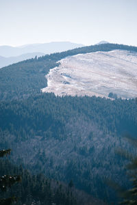 Scenic view of landscape against clear sky