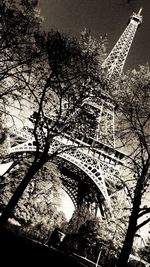 Low angle view of building at night