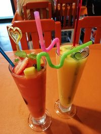 Close-up of drink on table