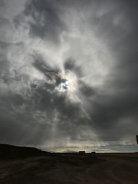 Storm clouds over landscape