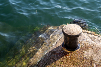 High angle view of sea shore
