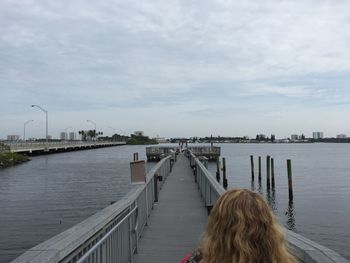 Pier on river