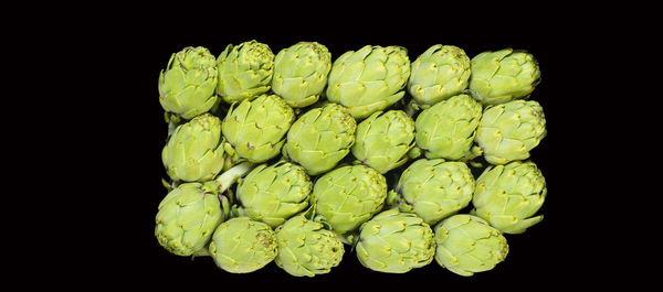 Close-up of food against black background