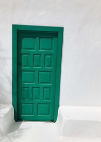 Close-up of closed door of building