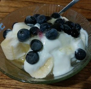 Close-up of ice cream in plate