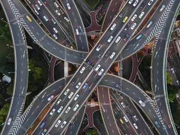 High angle view of elevated road