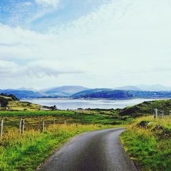 Country road passing through mountains