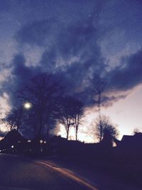 Empty road at sunset